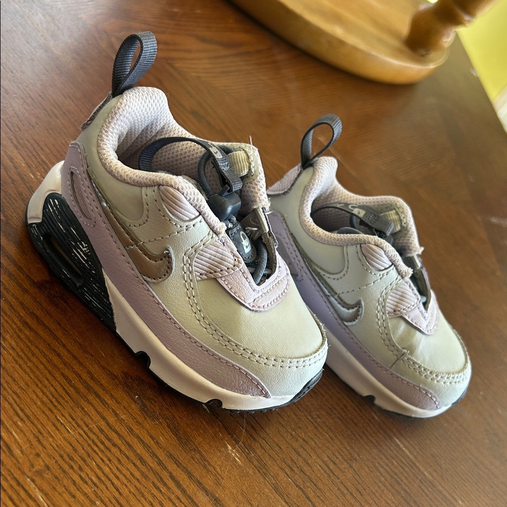 Nike Kids' Grey and Lavender Low-Top Sneakers